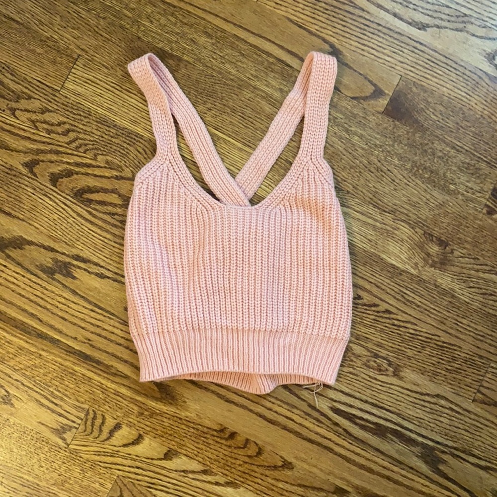 Vanilla sky pink sweater top (Small)